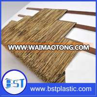 fireproof plastic man made house roof decoration palm leaf thatch